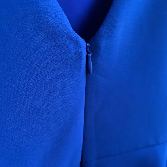 🆕🦋 Sachin & Babi Patrizia Cobalt Blue Asymmetric Midi Dress Long Sleeve Size 12 - Picture 13 of 17